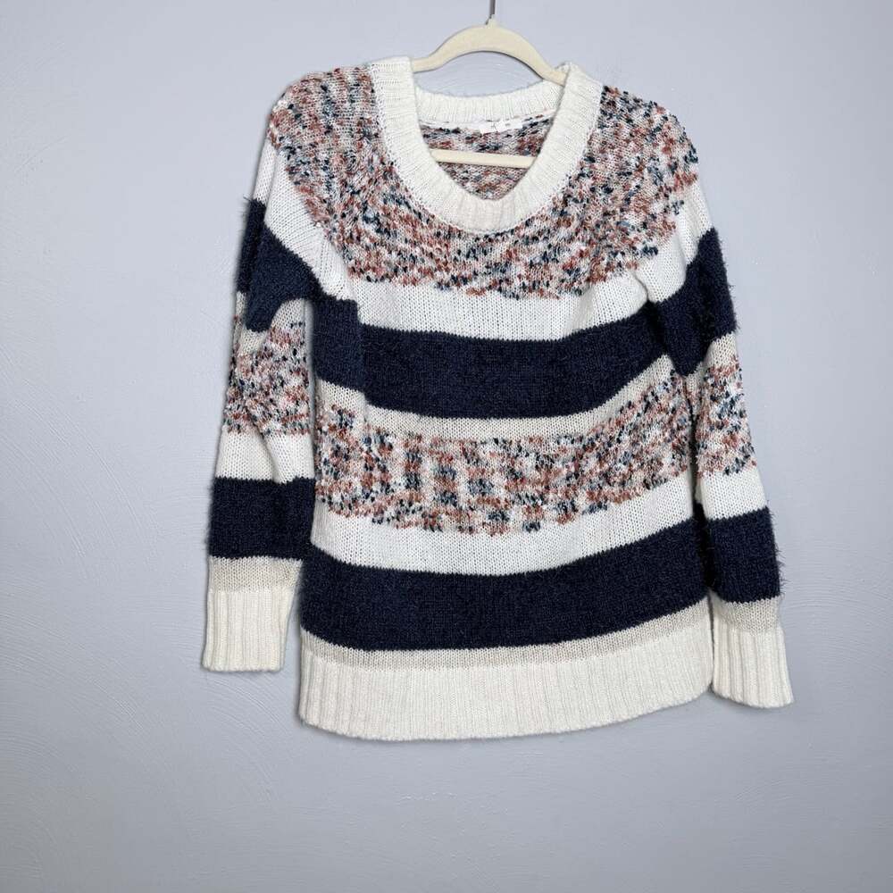 Maurices Navy Stripe Popo Crew Neck Sweater Size M